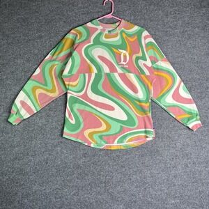 Disneyland‎ Resort Spirit Jersey Unisex XS Oversized Swirl Retro Colorful